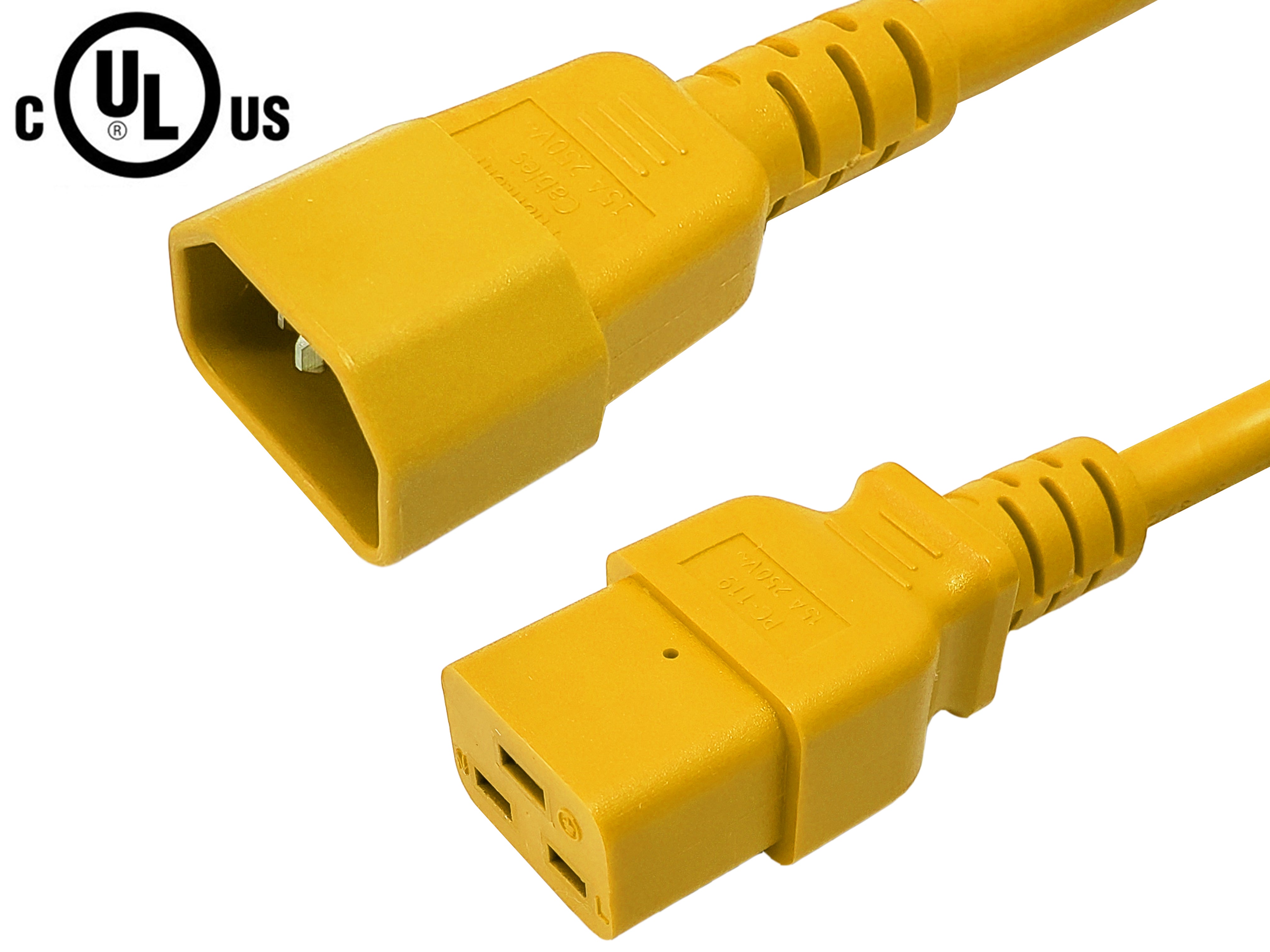 IEC C14 to IEC C19 Power Cable - 14AWG (15A 250V) - SJT Jacket – Generic – AC Power Cords (photo 7)