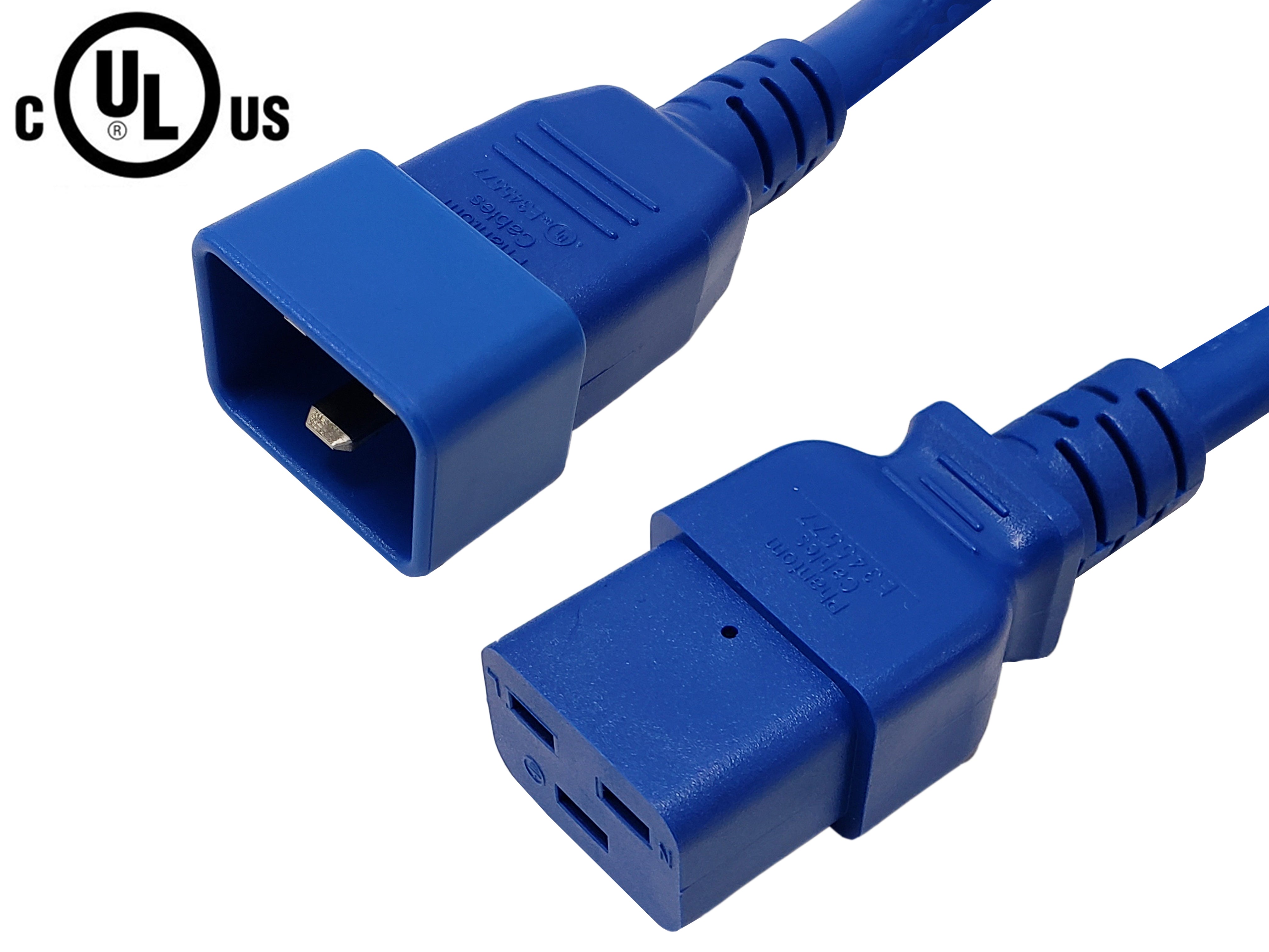 IEC C19 to IEC C20 Power Cable -12AWG (20A 250V) - SJT Jacket – Generic – AC Power Cords (photo 3)
