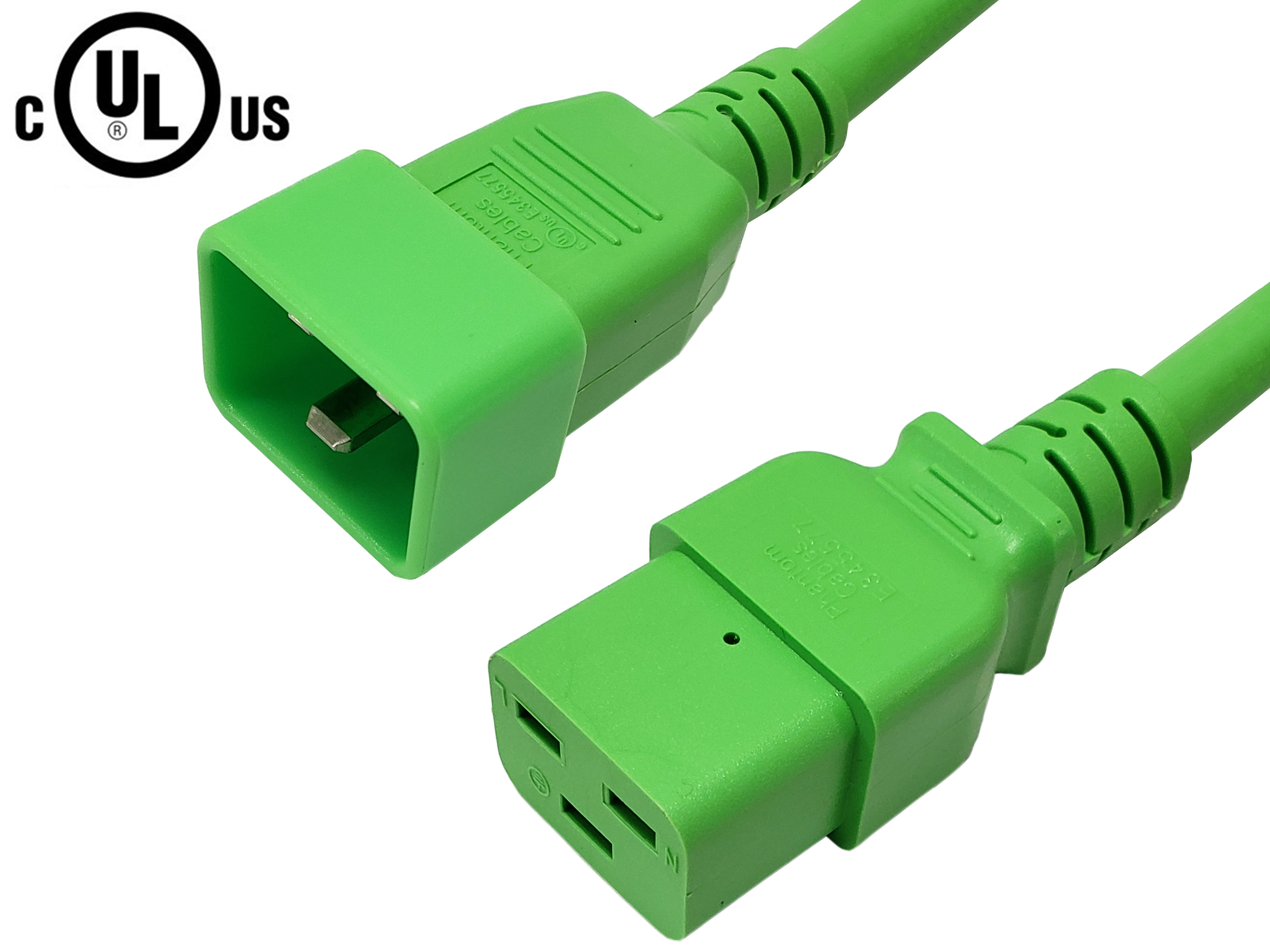 IEC C19 to IEC C20 Power Cable -12AWG (20A 250V) - SJT Jacket – Generic – AC Power Cords (photo 4)