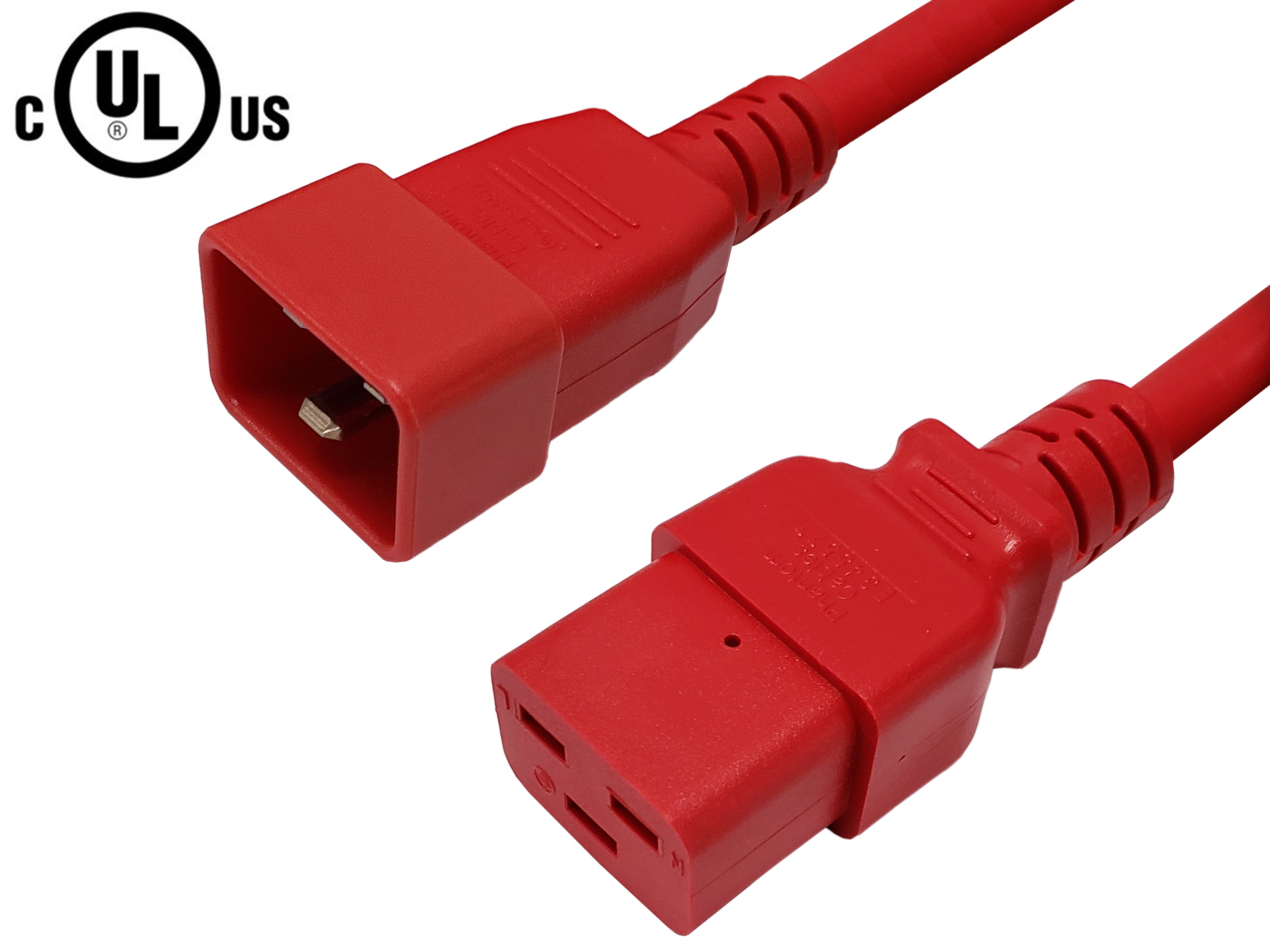 IEC C19 to IEC C20 Power Cable -12AWG (20A 250V) - SJT Jacket – Generic – AC Power Cords (photo 5)