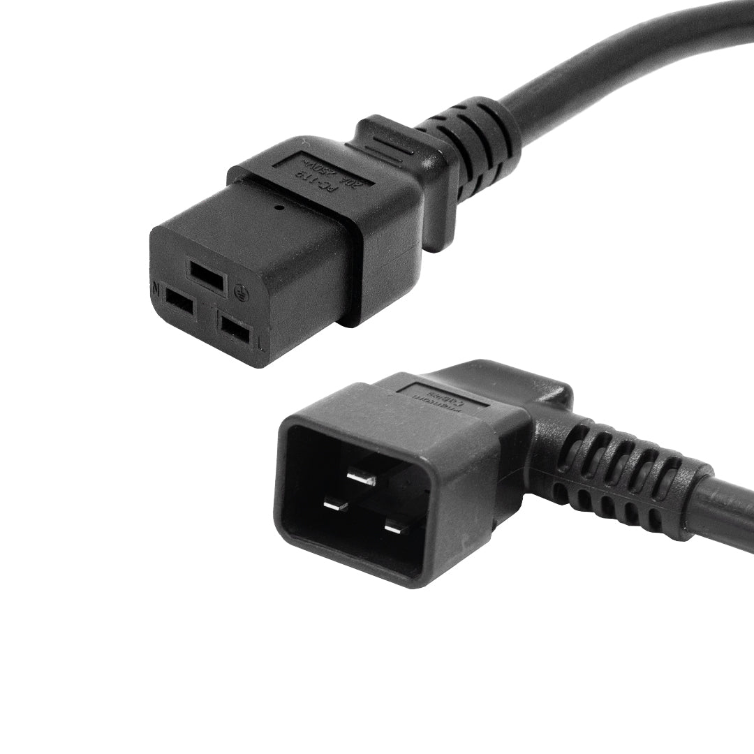 IEC C19 to IEC C20 Left Angle Power Cable - SJT Jacket – Generic – AC Power Cords (photo 3)