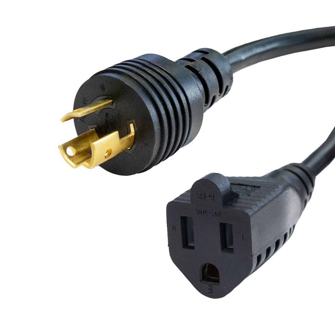 1ft NEMA L5-15P to NEMA 5-15R Power Cable - 14AWG - SJT Jacket (125V 15A) – Generic