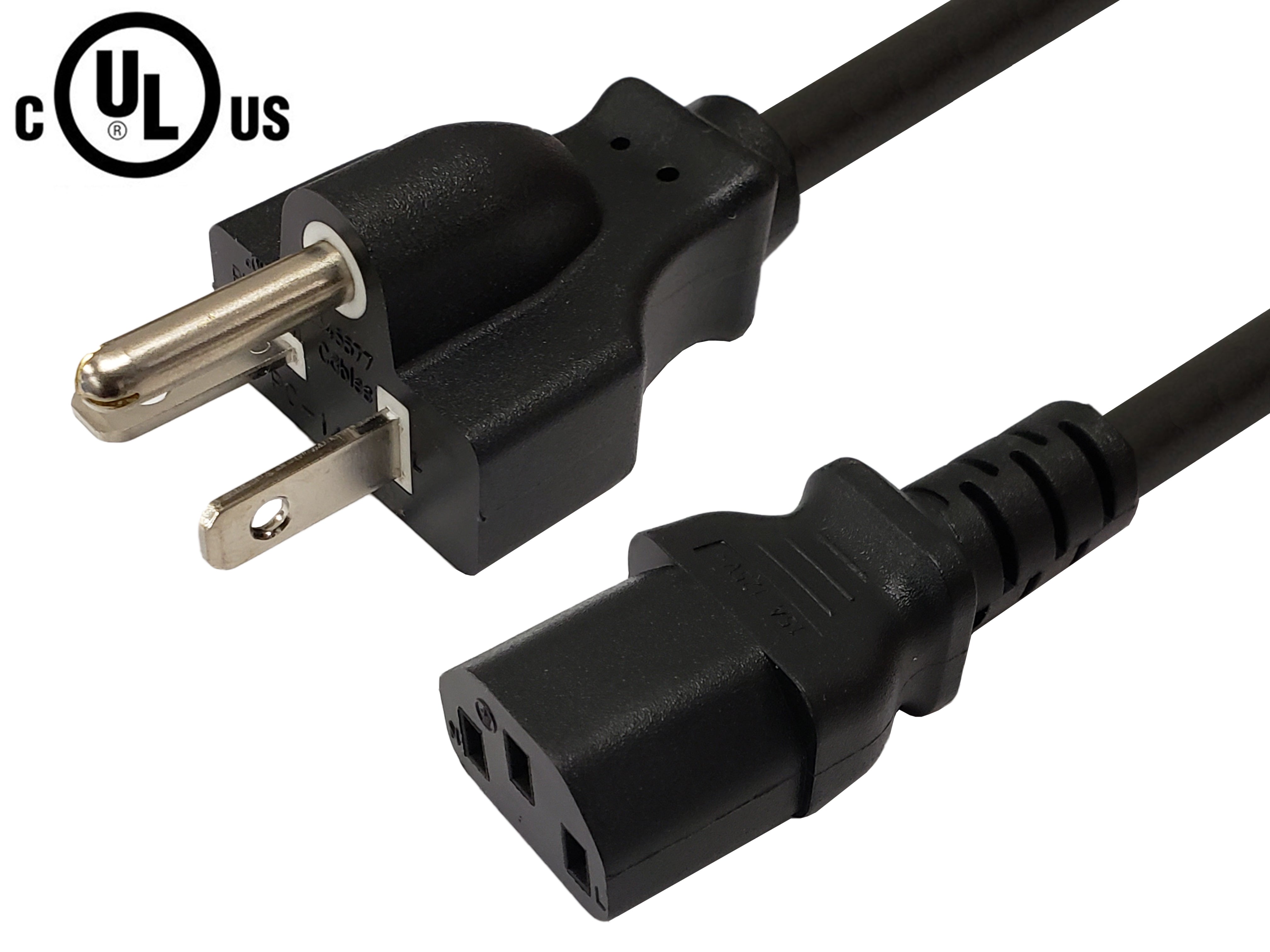 NEMA 5-20P to IEC C13 Power Cable -14AWG (15A 125V) - SJT Jacket – Generic