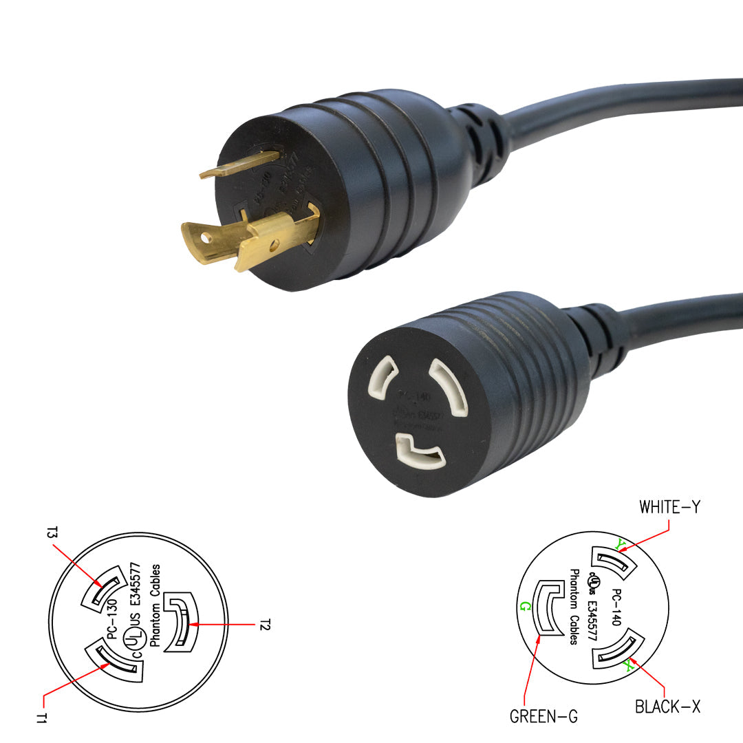 NEMA L5-20P to NEMA L5-20R Power Cable - 12AWG - SJT Jacket – Generic – AC Power Cords (photo 4)