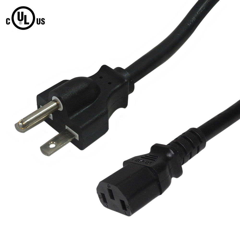 NEMA 6-15P to IEC C13 Power Cable - SJT Jacket – Generic – AC Power Cords