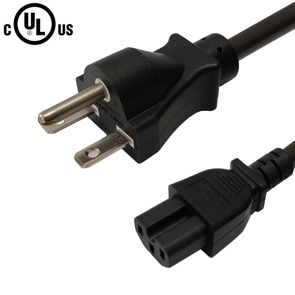 6-15P to C15 Power Cable - 14AWG (15A 250V) - SJT Jacket – Generic