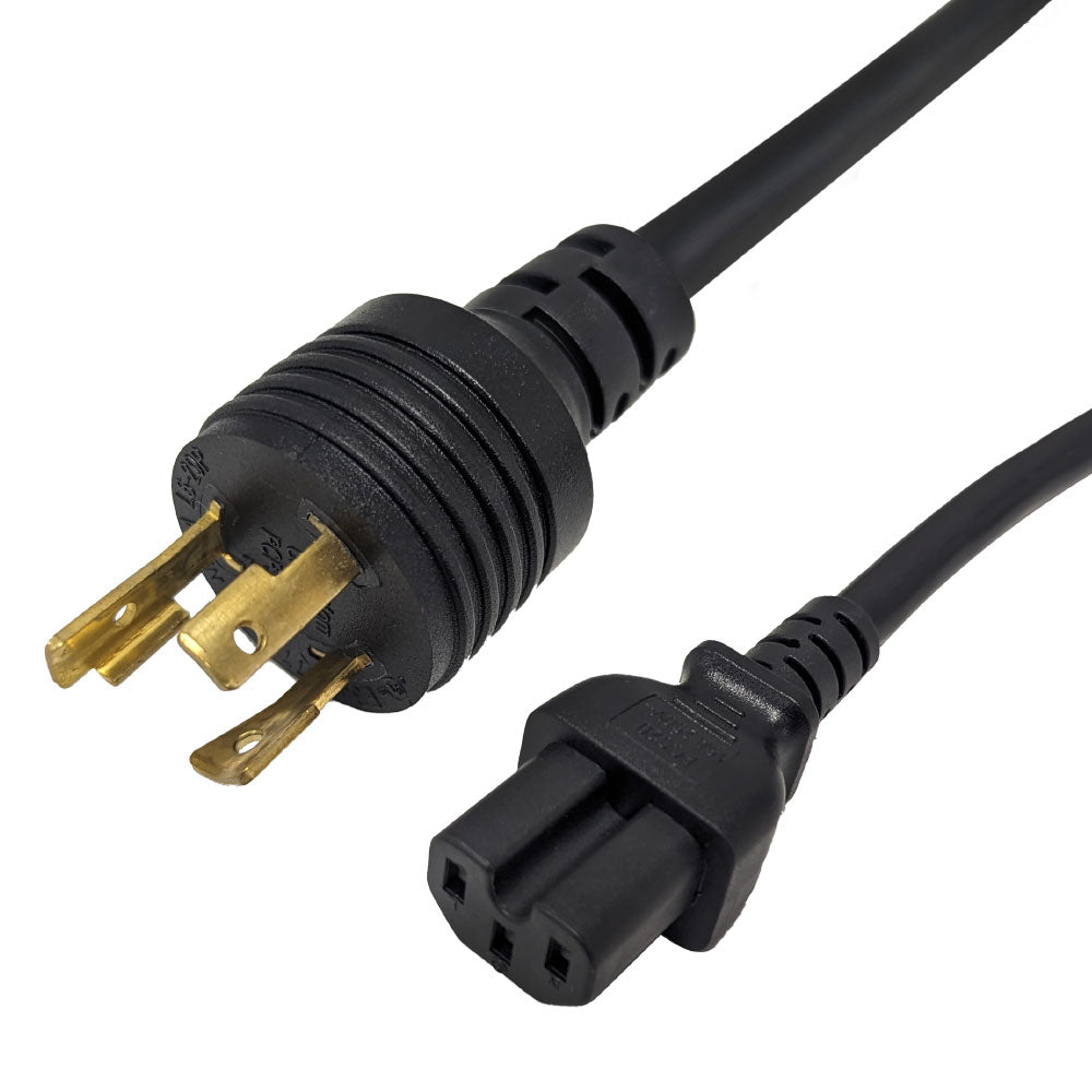 L6-20P to C15 Power Cable - 14AWG - SJT Jacket – Generic