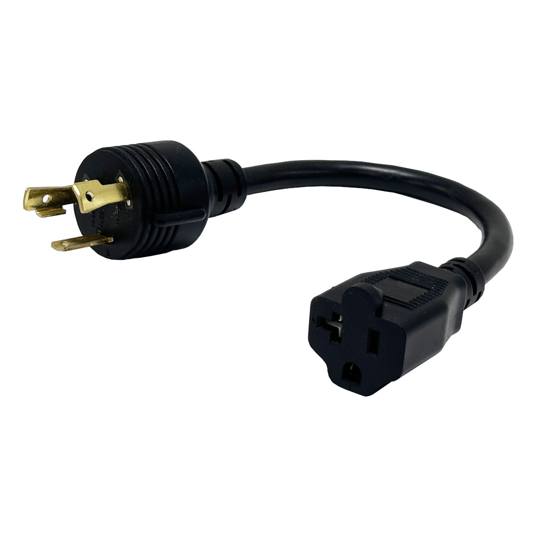1ft NEMA L5-30P to NEMA 5-20R Power Cable - 12AWG - SJT Jacket (20A 125V) – Generic – AC Power Cords