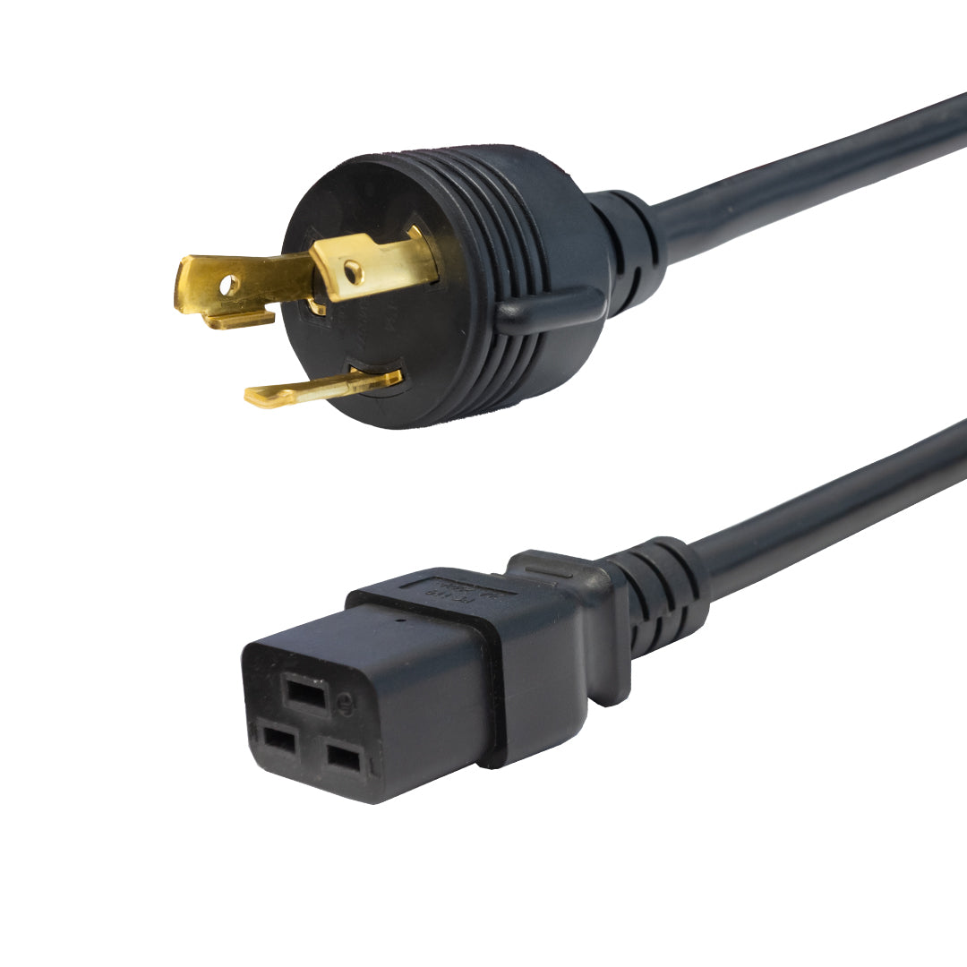 NEMA L6-30P to IEC C19 Power Cable - 12AWG - SJT Jacket – Generic – AC Power Cords