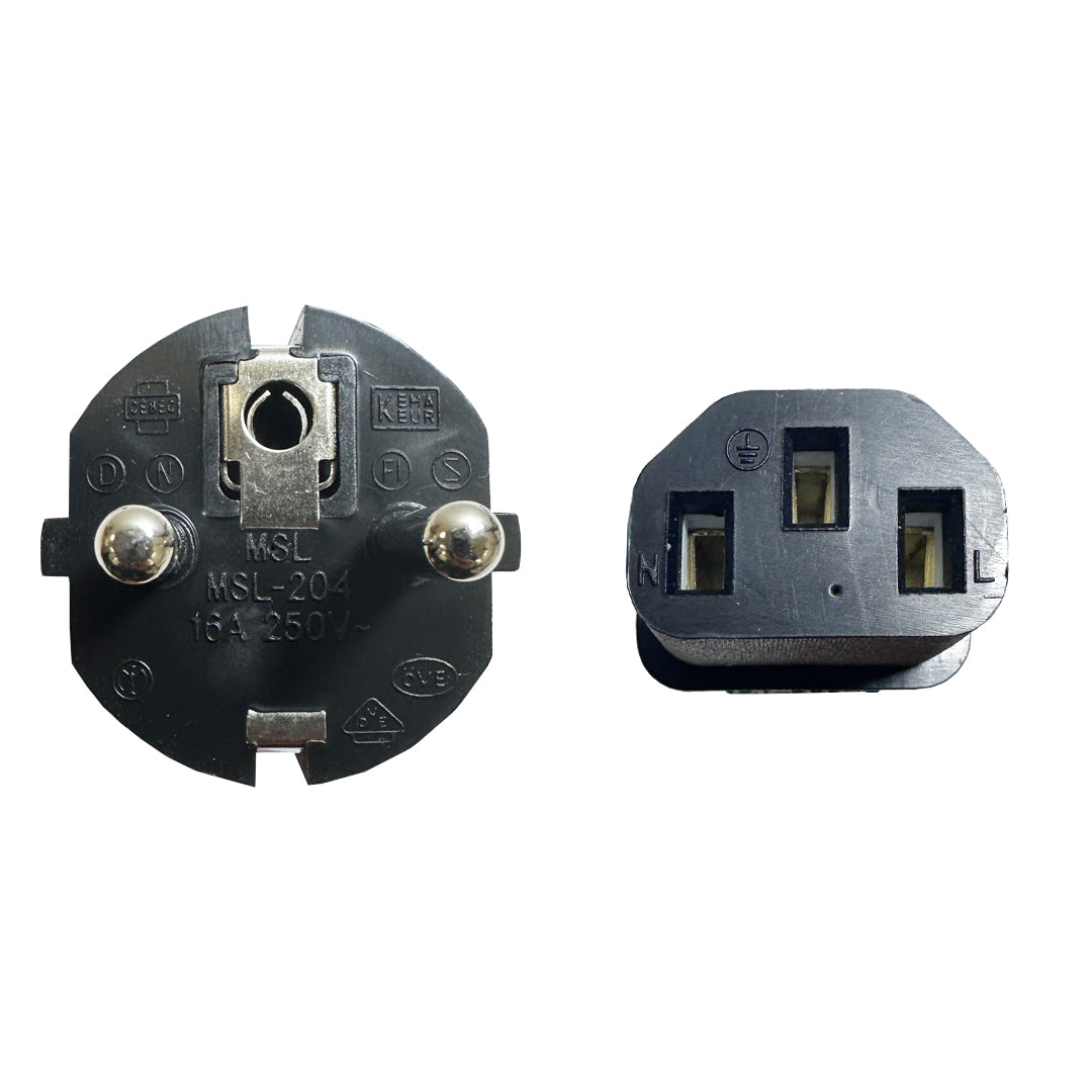 SCHUKO CEE 7/7 (Euro) to IEC-C13 - H05VV-F 1.0 (10A 250V) Power Cord – Generic – International Power Cords (photo 2)