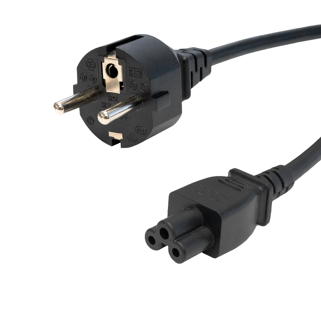CEE 7/7 (Euro) to IEC C5 - H05VV-F 0.75 Power Cable (2.5A 250V) Power Cord - 2m – Generic