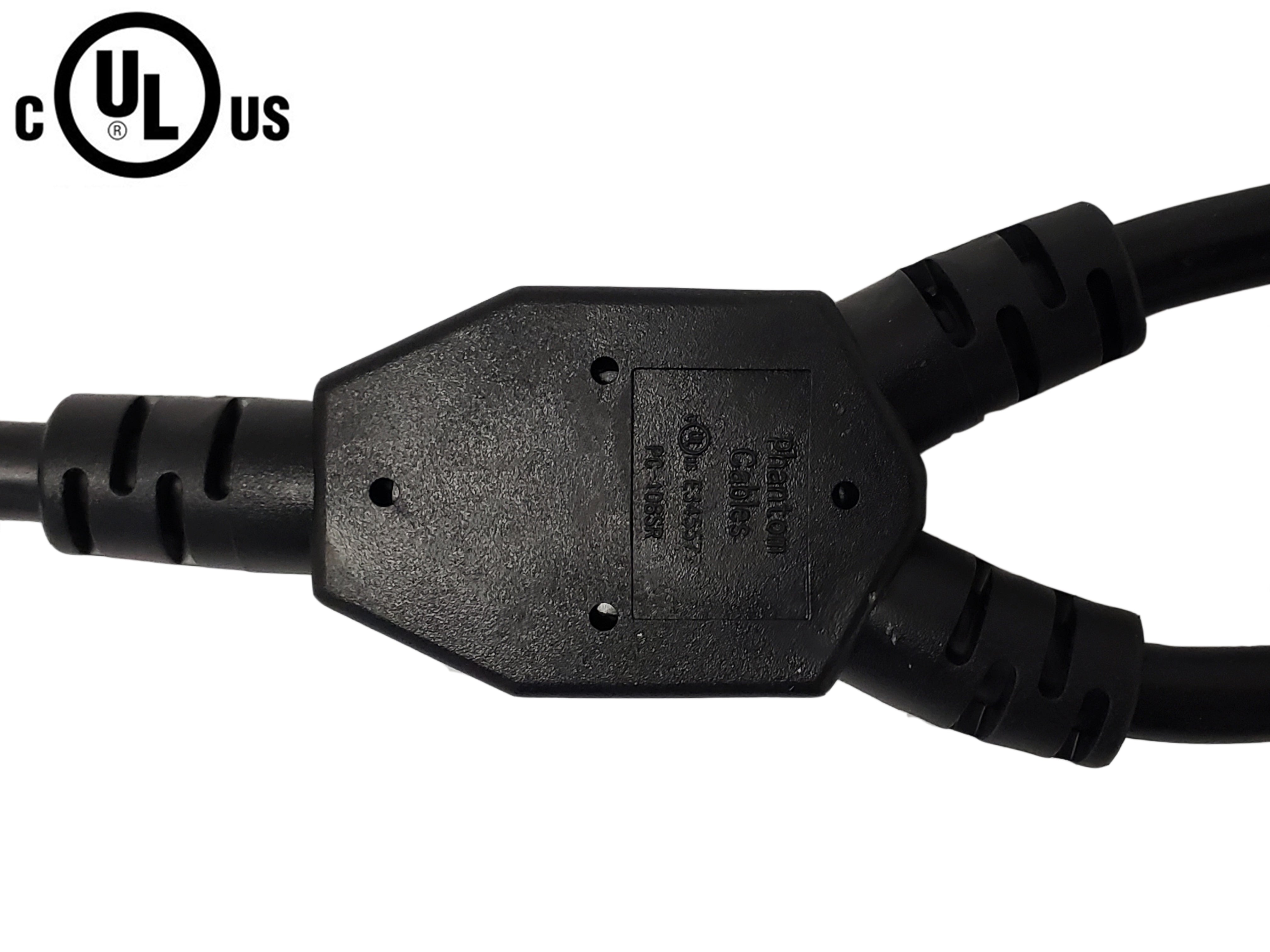 IEC C14 to 2x IEC C13 Power Splitter Cable - SJT – Generic – Splitter Power Cords (photo 3)