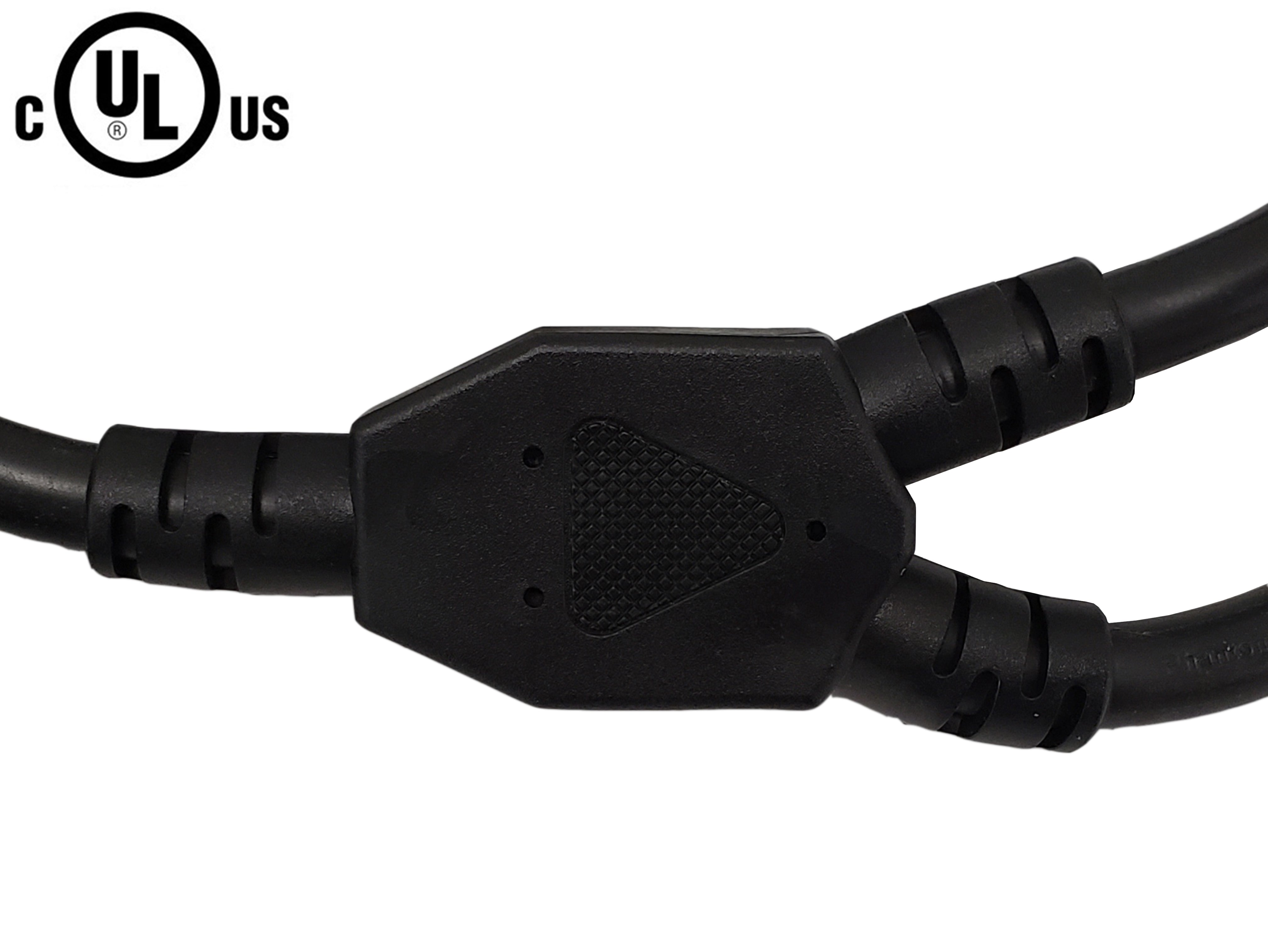 IEC C14 to 2x IEC C15 Power Splitter Cable - SJT – Generic – Splitter Power Cords (photo 2)