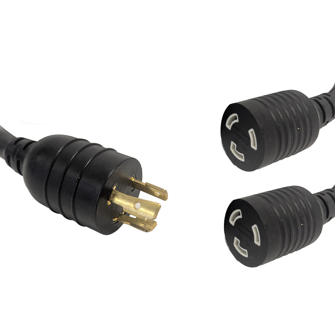 1ft NEMA L6-20P to 2x NEMA L6-20R Power Splitter Cable - 10AWG - SJT – Generic