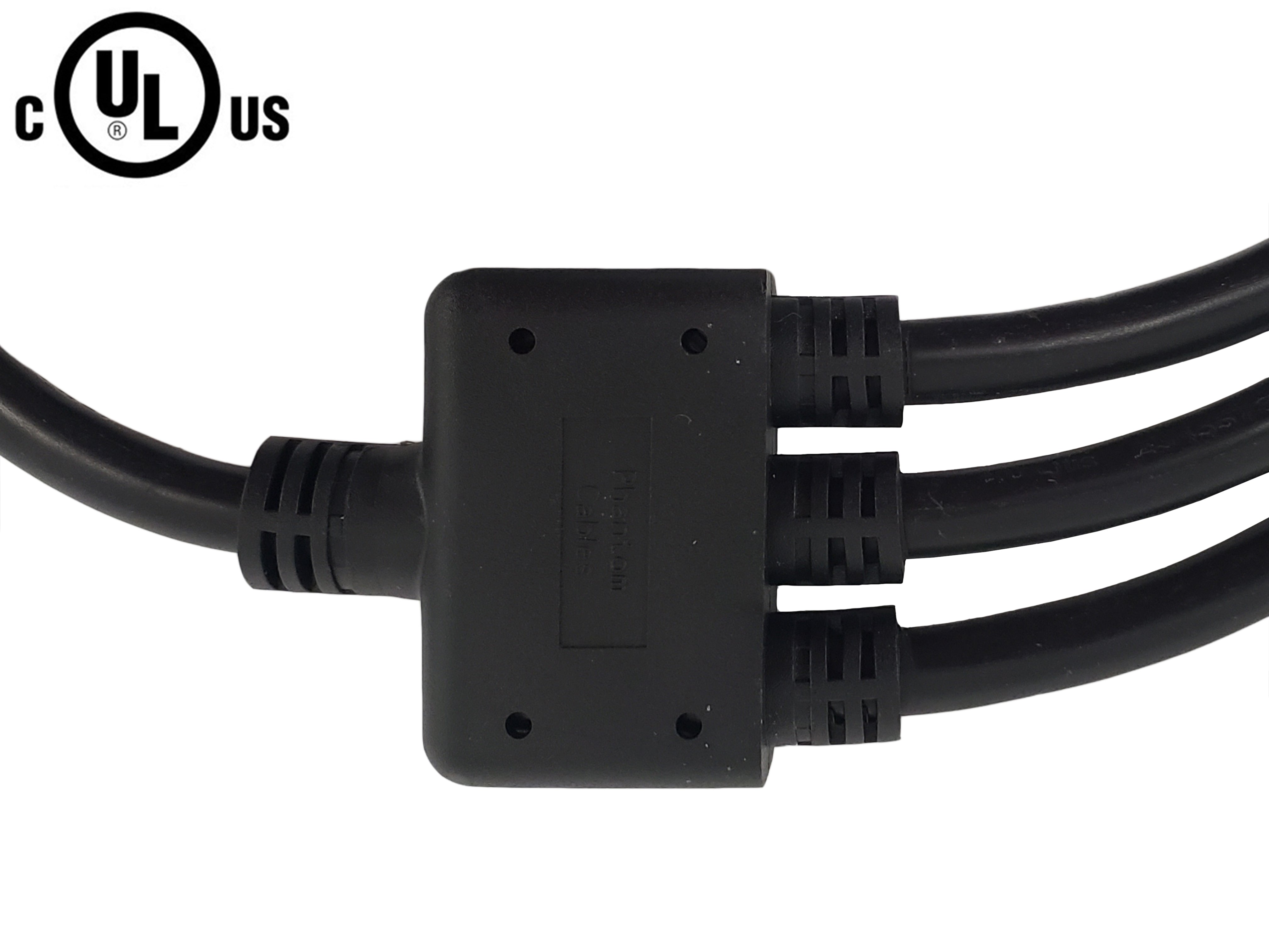 NEMA 5-15P to 3x NEMA 5-15R Power Splitter Cable - SJT – Generic – Splitter Power Cords (photo 2)