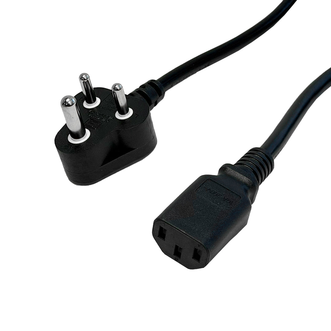 BS546 (India) to C13 - YY 1.0 (10A 250V) Power Cord - 2m – Generic