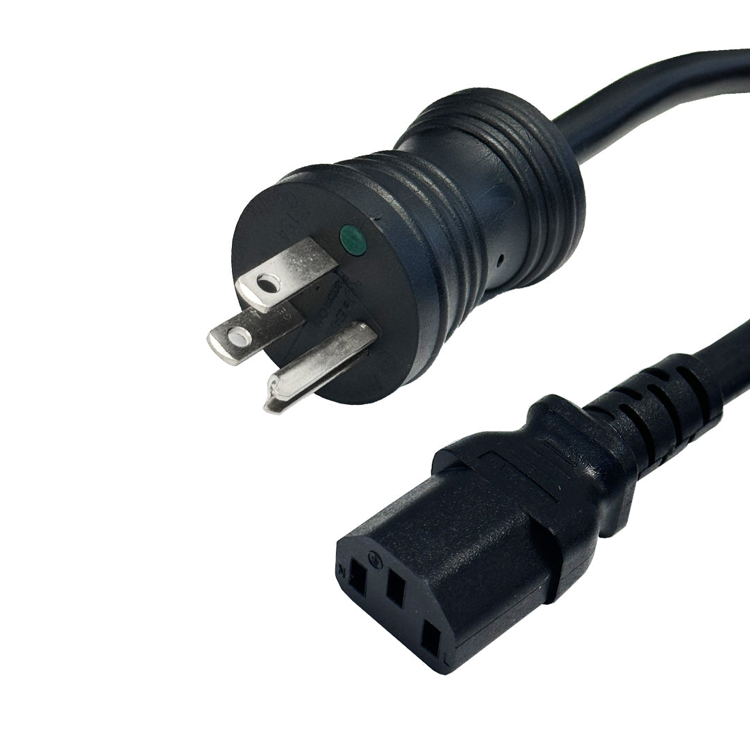 Hospital Grade 5-15P to C13Power Cable - 14AWG - SJT (15A/125V) – Generic – Hospital Grade Power Cords