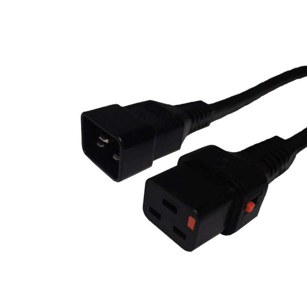 Locking C19 to C20 Power Cable - SJT Jacket – Generic