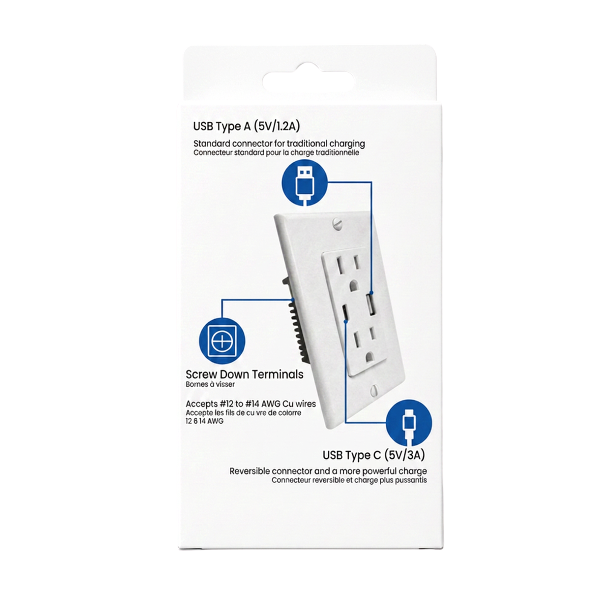 Tamper Resistant Duplex Power Receptacle With Type-A & Type-C USB Ports – Generic – Power Outlets (photo 9)