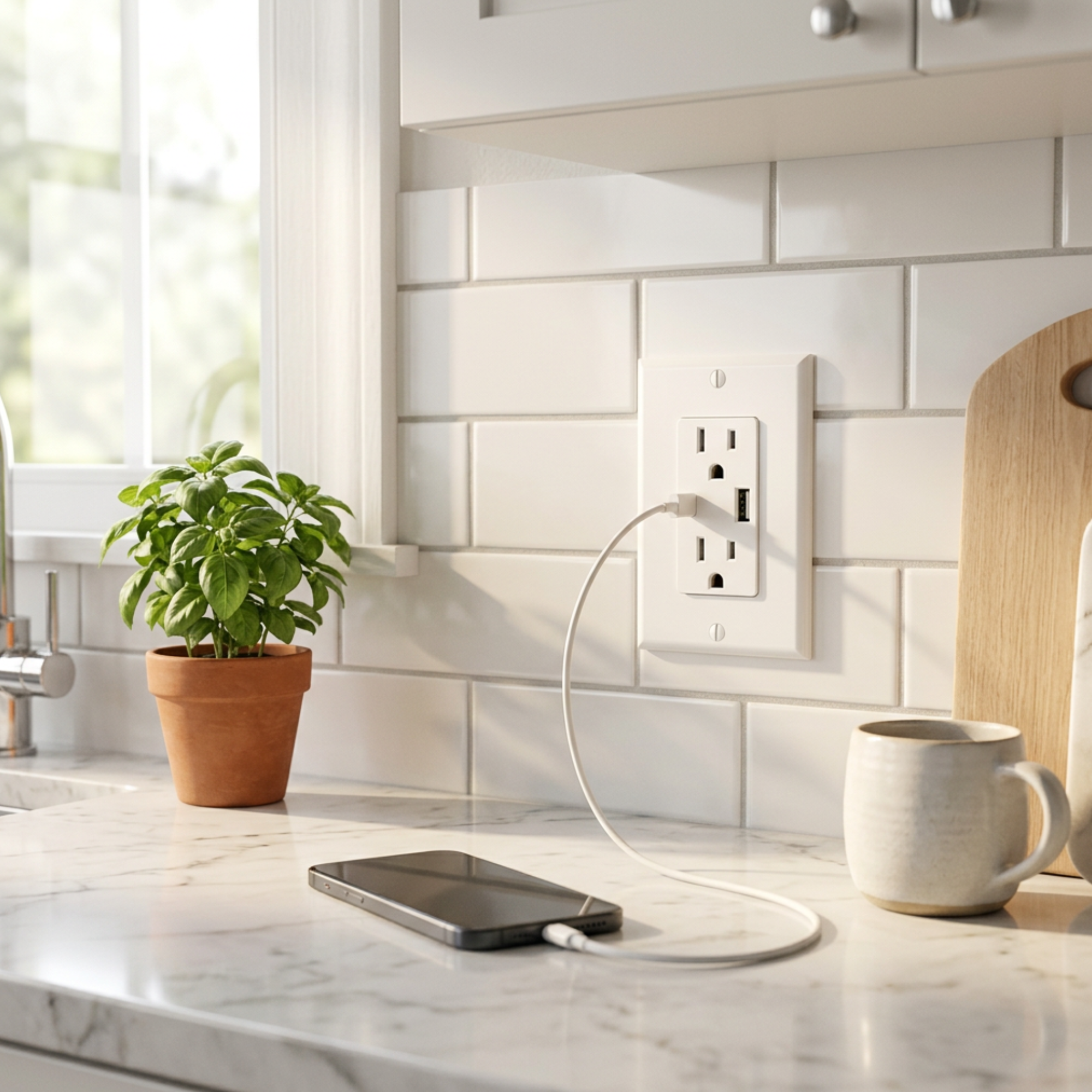 Tamper Resistant Duplex Power Receptacle With Type-A & Type-C USB Ports – Generic – Power Outlets (photo 10)