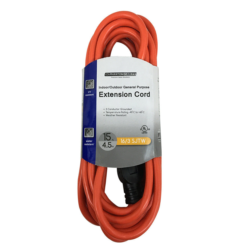 General Purpose Indoor/Outdoor Extension Cord - 5-15P to 5-15R - SJTW – Generic – Outdoor Extension Cords (photo 2)