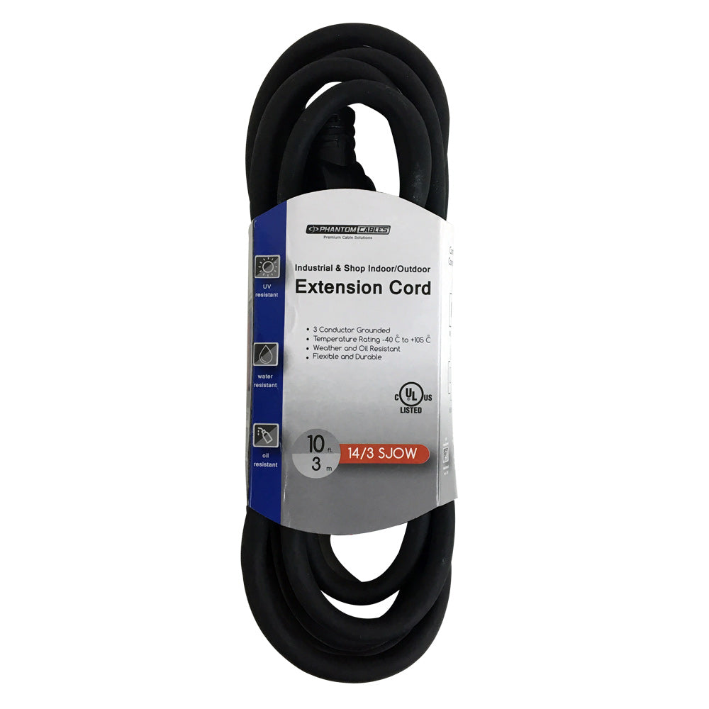 Industrial & Shop Indoor/Outdoor Extension Cord - 5-15P to 5-15R - SJOW – Generic – Outdoor Extension Cords (photo 2)