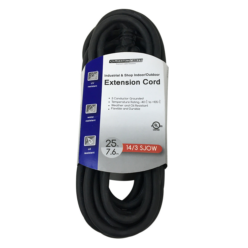 Industrial & Shop Indoor/Outdoor Extension Cord - 5-15P to 5-15R - SJOW – Generic – Outdoor Extension Cords (photo 4)