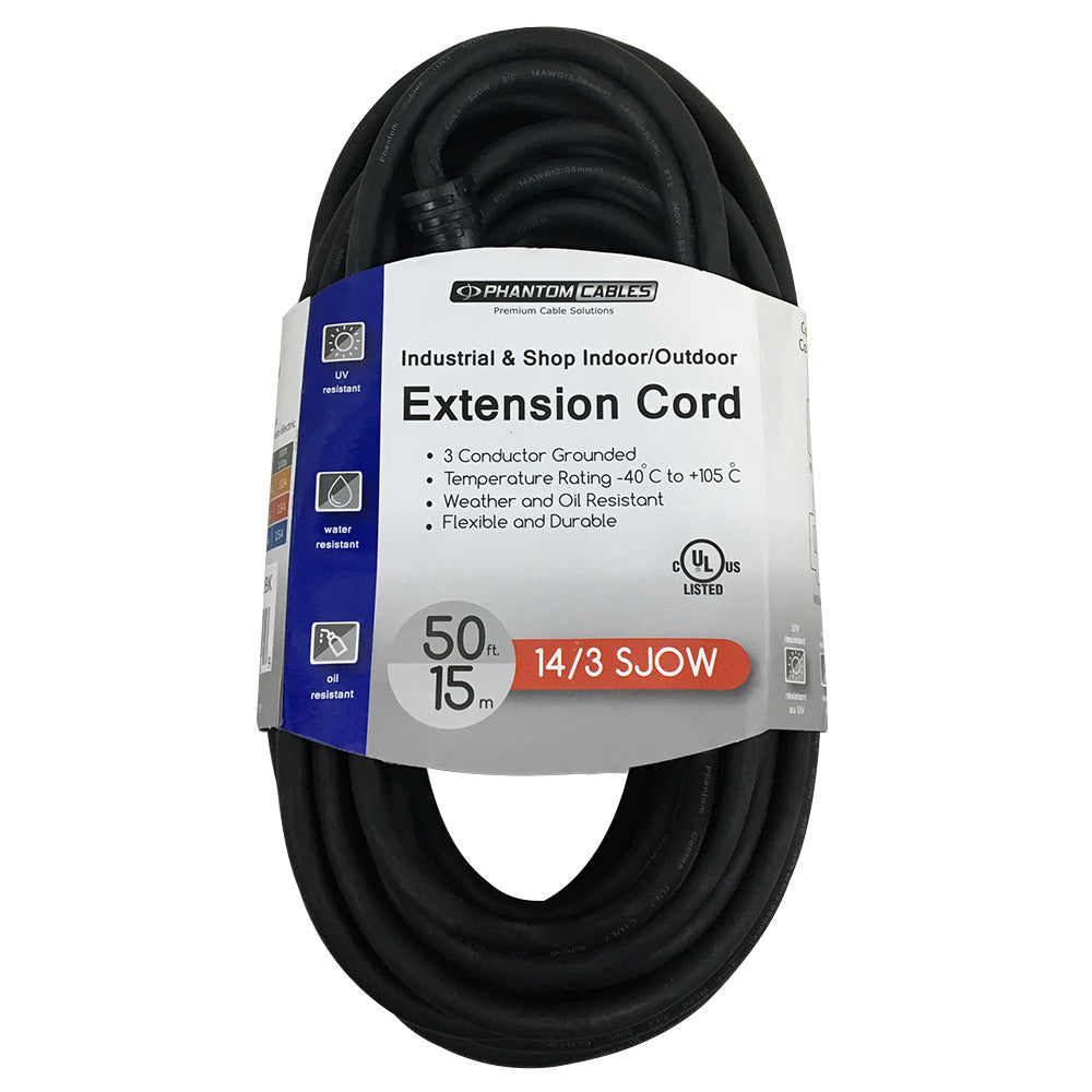 Industrial & Shop Indoor/Outdoor Extension Cord - 5-15P to 5-15R - SJOW – Generic – Outdoor Extension Cords (photo 6)