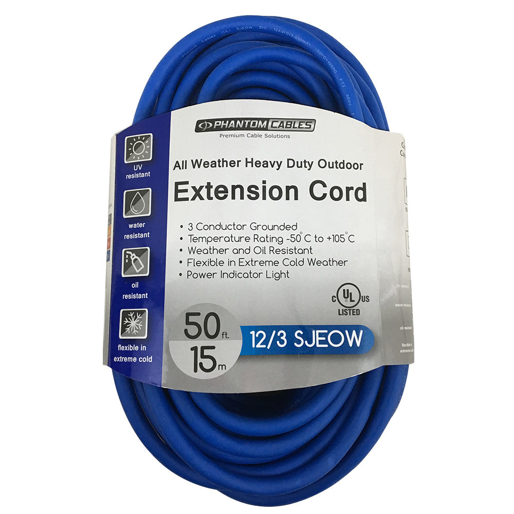 Outdoor All-Weather Extension Cord - 5-15P to 5-15R - SJEOW - Power Indicator Light – Generic – Outdoor Extension Cords (photo 3)