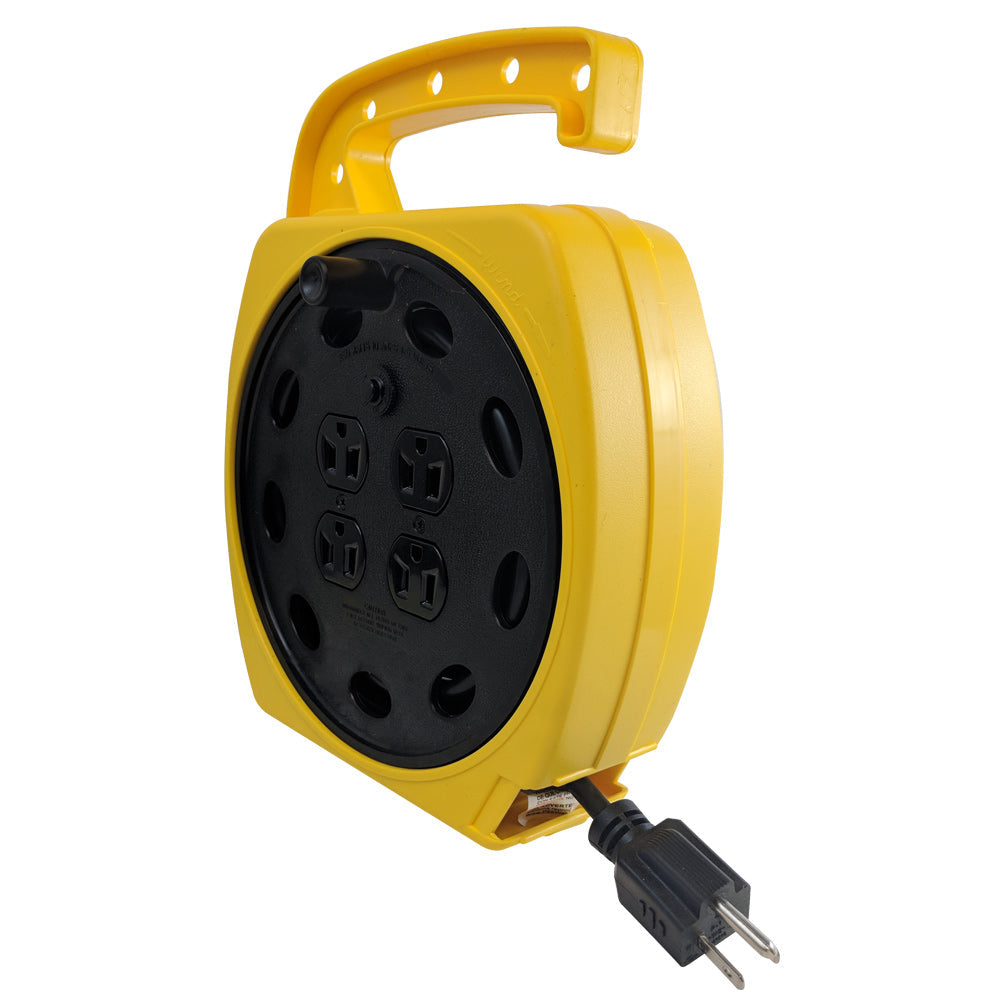 Extension Cord Reel with 4 Outlets - 5-15P to 5-15R - SJT – Generic – Outdoor Extension Cords (photo 2)
