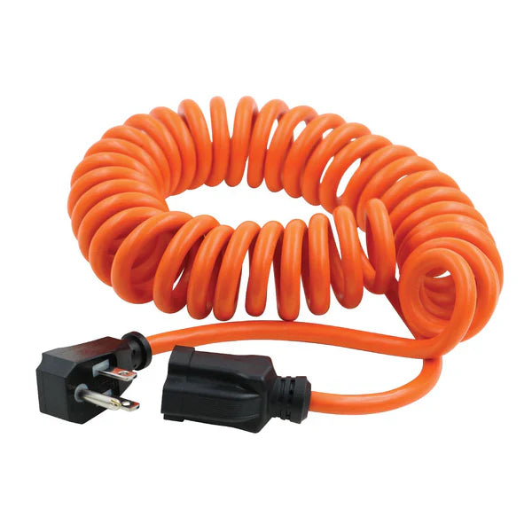 10ft Coiled Extension Cable - 16AWG SJT - ORANGE – Generic
