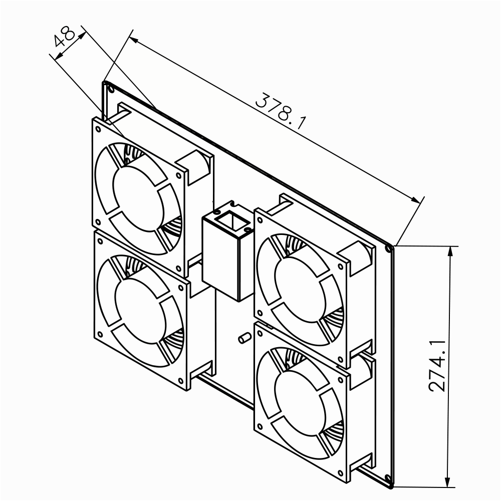 Network Cabinet Cooling System - Replacement Fans for RM-1105 and RM-1110 Server Cabinets – Generic – AV and Server Cabinets (photo 5)