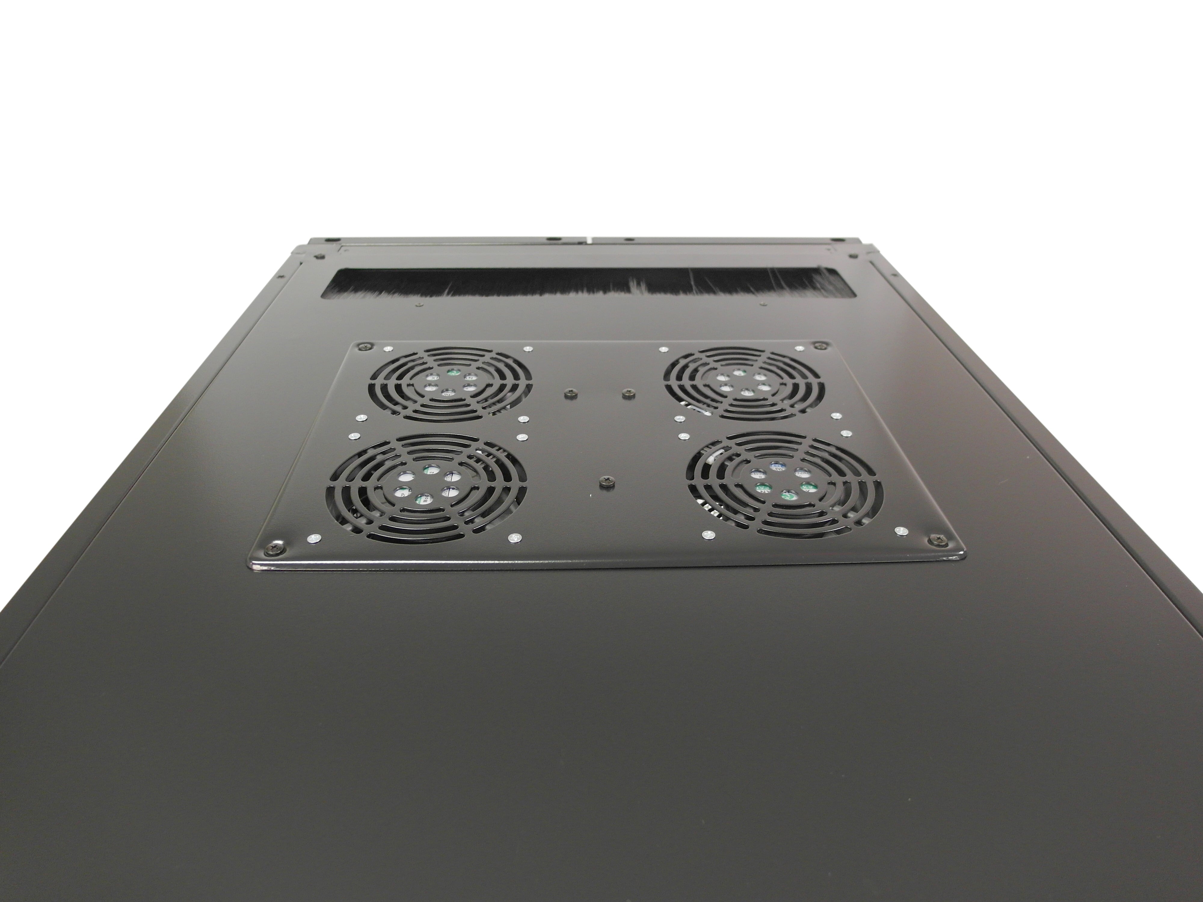 24U Server Cabinet with Fan Tray, Black (47.2 inch H x 23.6 inch W x 43.4 inch D) – Generic – AV and Server Cabinets (photo 4)