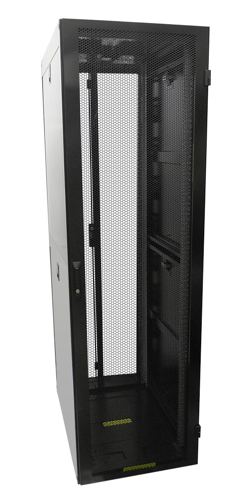 42U Server Cabinet with Fan Tray, Black (78.6 inch H x 23.6 inch W x 43.4 inch D) – Generic