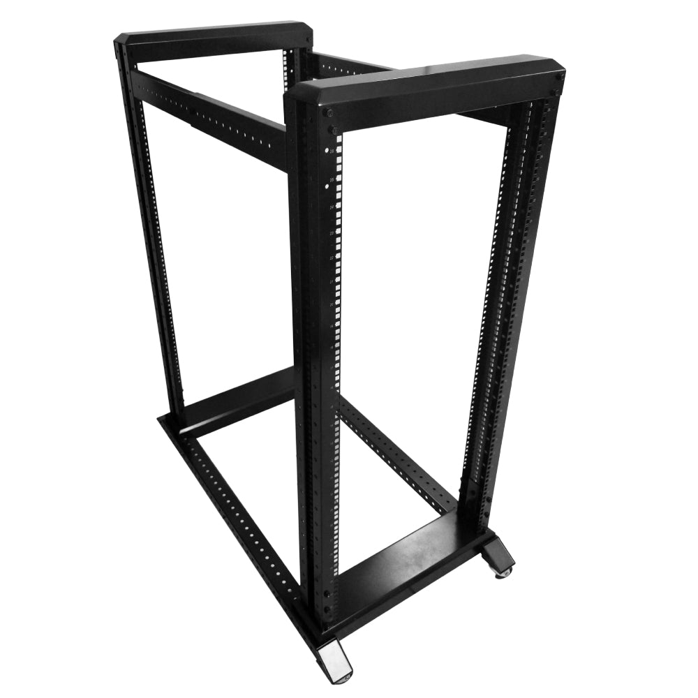 Four Post Relay Rack - 19 inch 26U, Square hole, Depth 24-36 inch – Generic