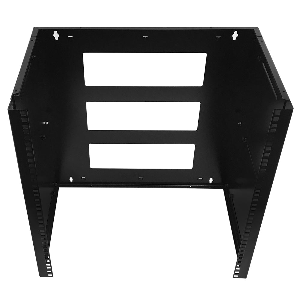 19 inch Wall Mount Bracket - 12U, Adjustable Depth, 12-18 Inches, Hinged – Generic