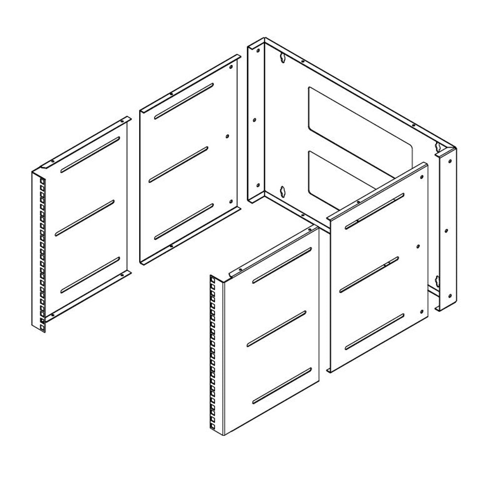 19 inch Wall Mount Bracket - 8U, Adjustable Depth, 12-18 Inches, Hinged – Generic – Wall Mount Racks and Brackets (photo 5)