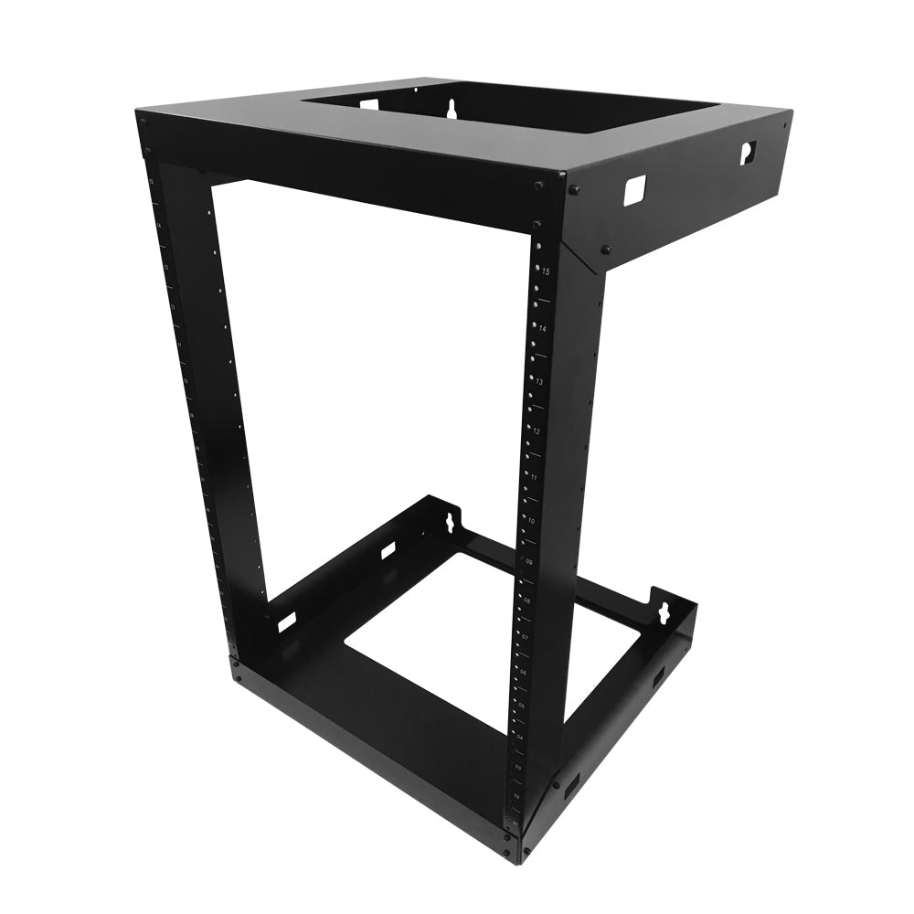 19 inch Open Frame Wall Mount Rack - 18 inch Depth - 15U – Generic