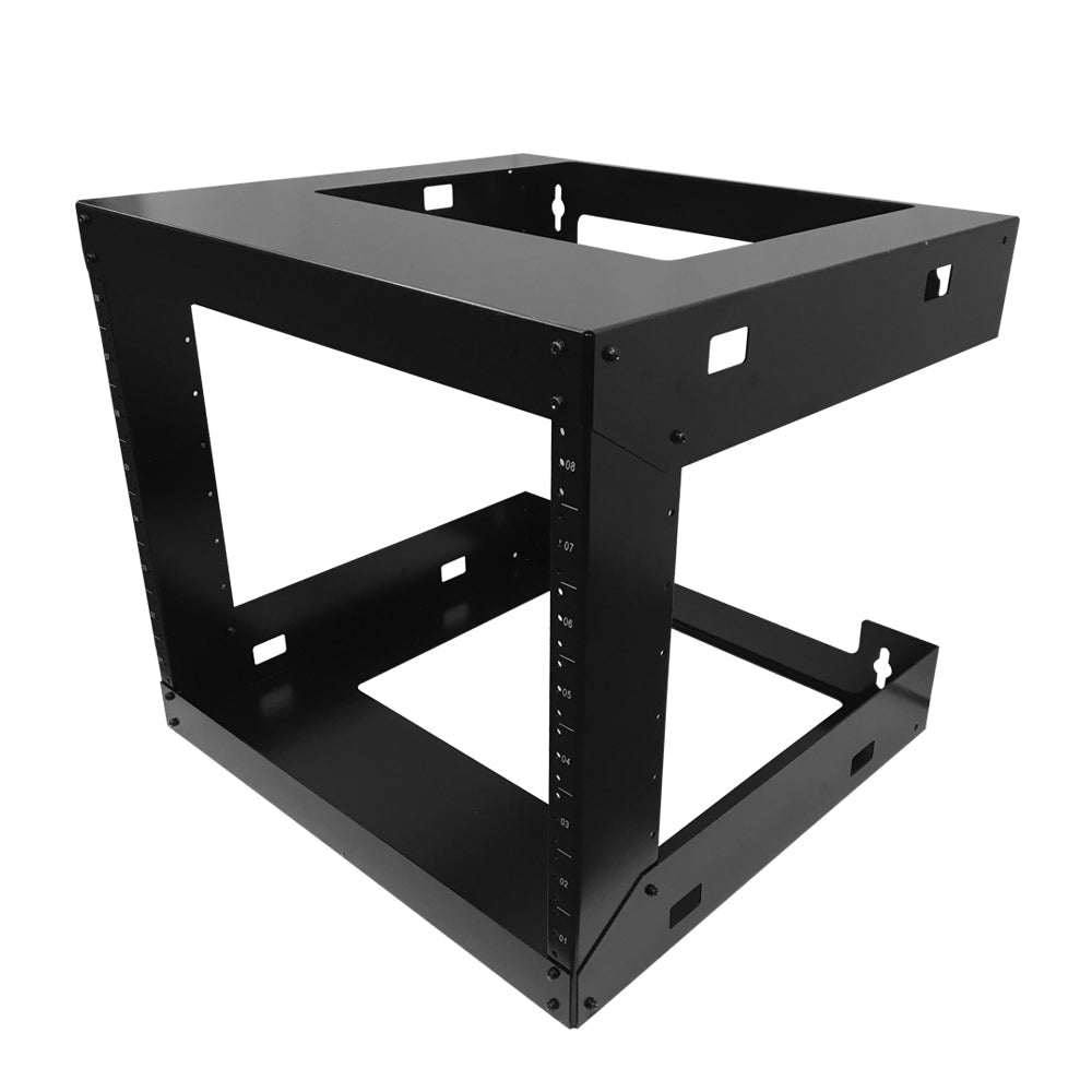 19 inch Open Frame Wall Mount Rack - 18 inch Depth - 8U – Generic