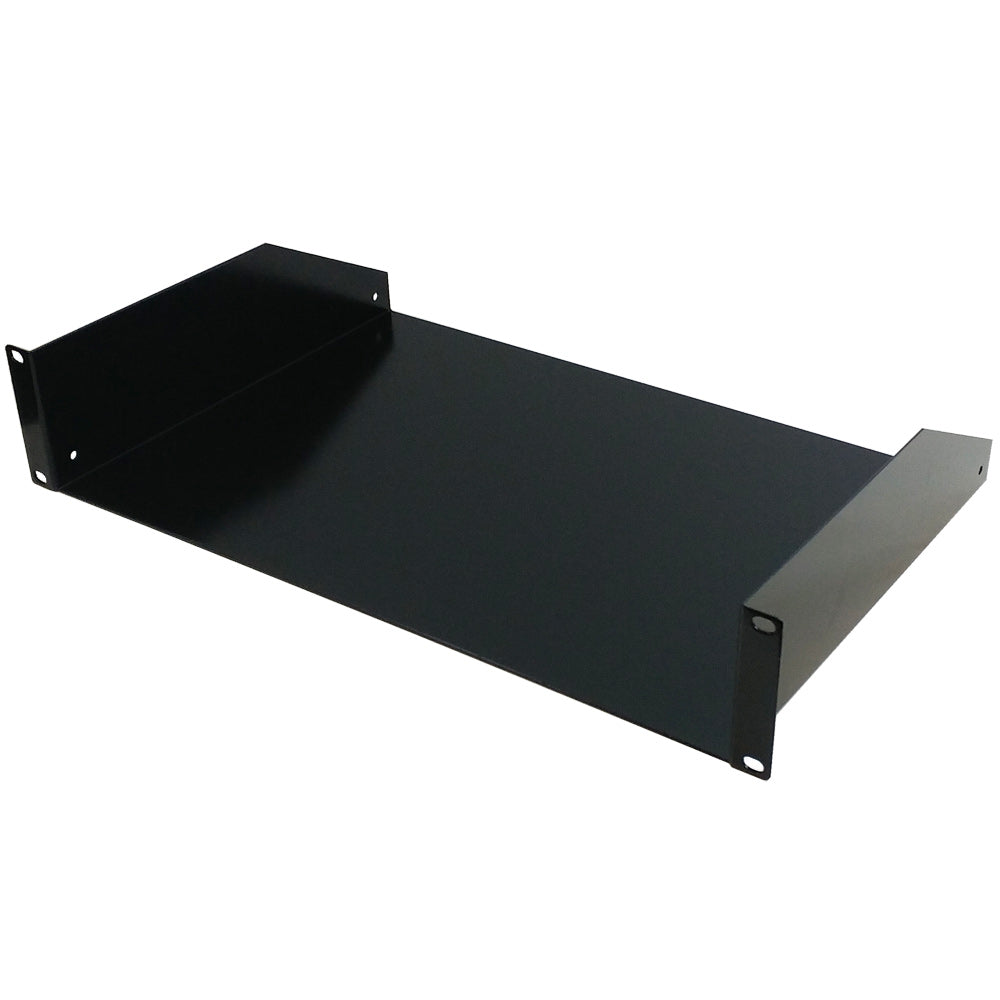 19 inch Front Mount Solid Shelf (12 inch Depth) - 2U – Generic – Rack and Cabinet Shelves (photo 2)