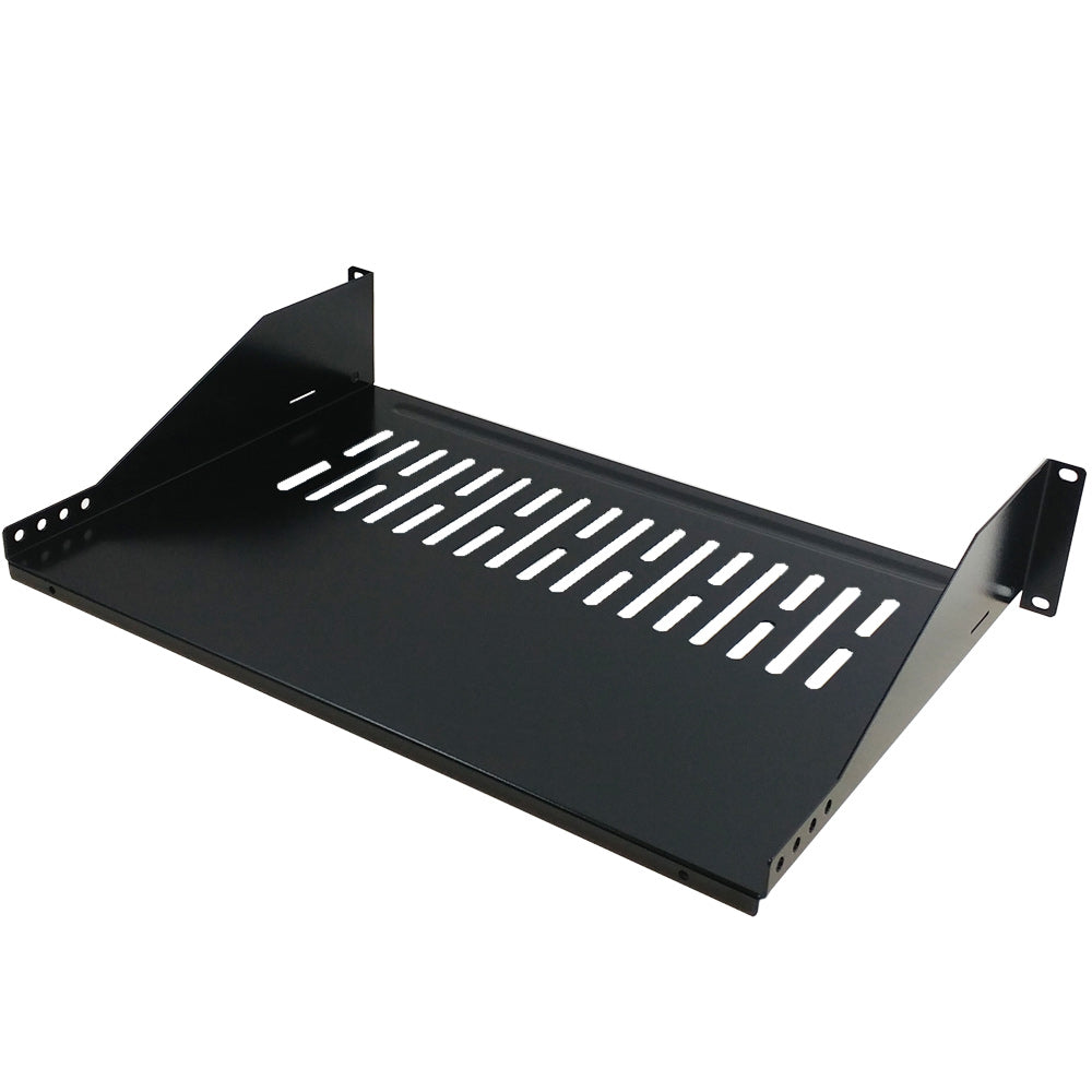 19 Inch Front Mount Vented Shelf (12 Inch Depth) - 2U – Generic – Rack and Cabinet Shelves