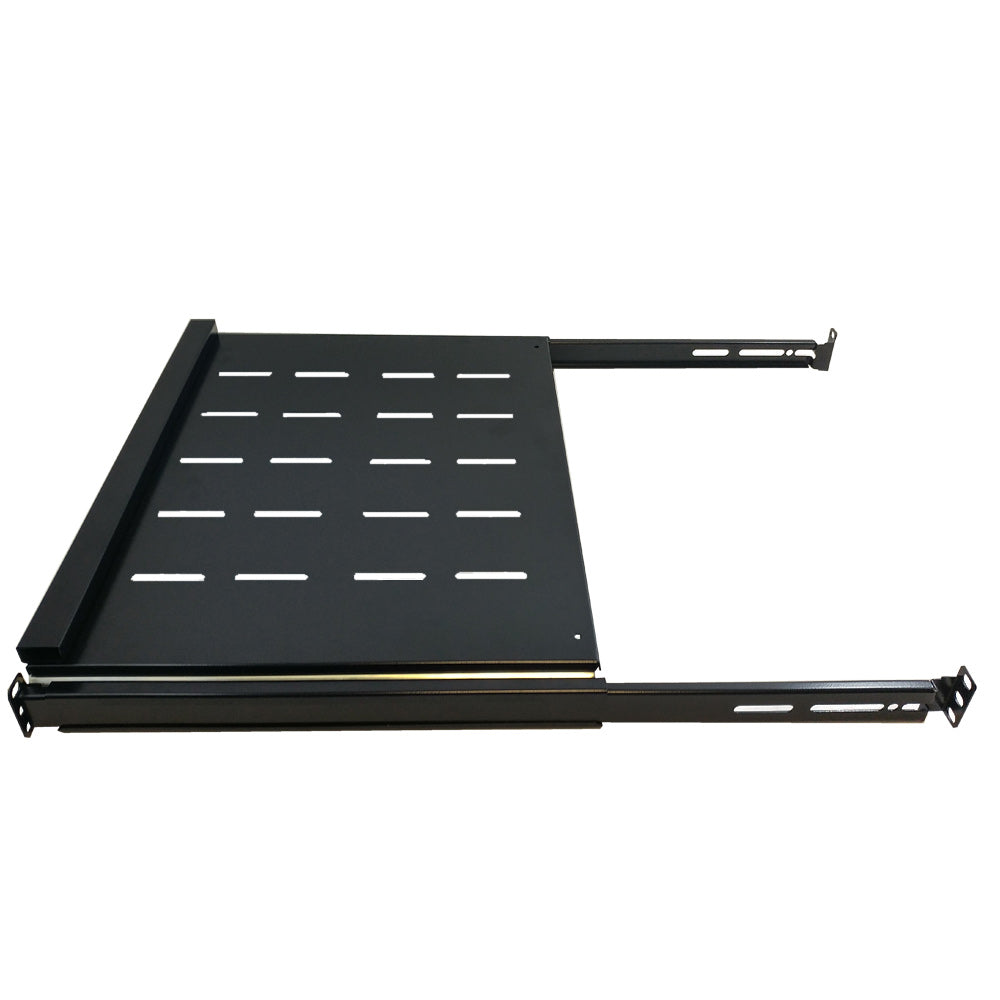 19 inch 4-Post Sliding Vented Shelf - 13.75 inch Depth - 1U – Generic – Rack and Cabinet Shelves (photo 2)