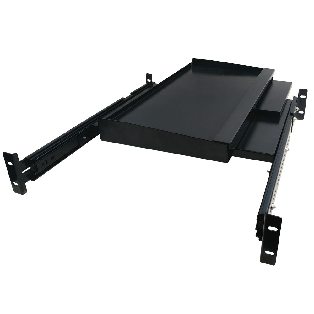 19 Inch Sliding Keyboard Shelf (10 inch depth) - 2U – Generic – Rack and Cabinet Shelves (photo 2)