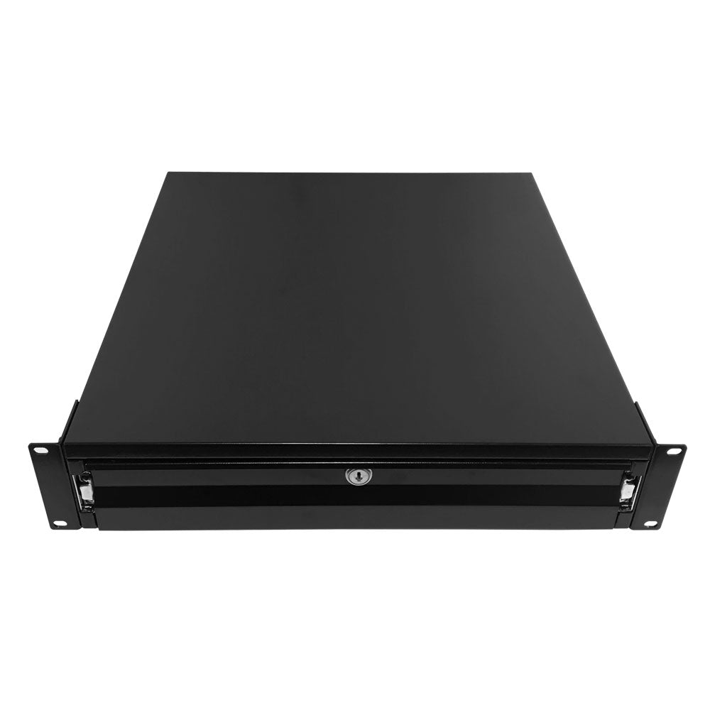 19 Inch Locking Drawer - 18 inch Depth - 2U – Generic – Rack and Cabinet Shelves (photo 2)