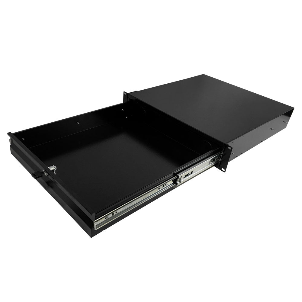 19 Inch Locking Drawer - 18 inch Depth - 2U – Generic – Rack and Cabinet Shelves (photo 3)