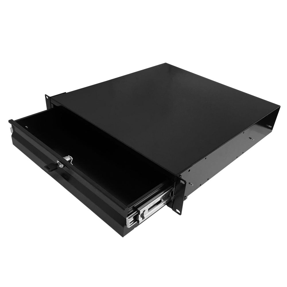 19 Inch Locking Drawer - 18 inch Depth - 2U – Generic – Rack and Cabinet Shelves (photo 4)