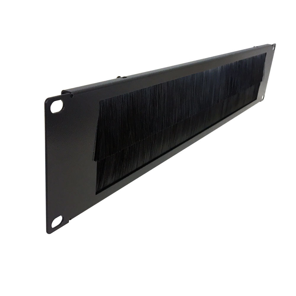 19 inch Horizontal Pass-Through Cable Manager - 2U Brush Style – Generic – Horizontal Cable Management