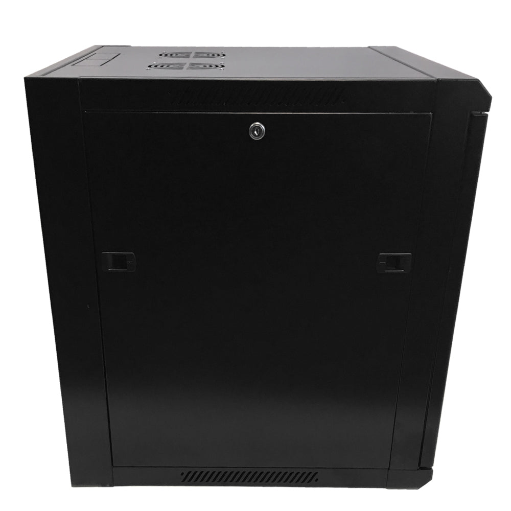Wall Mount Cabinet 12U x 19.5 inch Usable Depth - Glass Door - Black – Generic – Wall Mount Cabinets (photo 4)