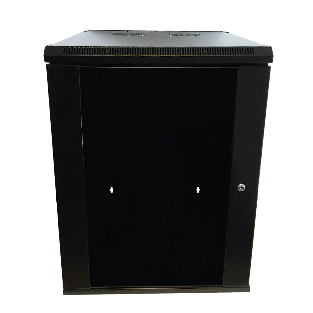 Wall Mount Cabinet 15U x 19.5 inch Usable Depth, Glass Door - Black – Generic – Wall Mount Cabinets (photo 2)