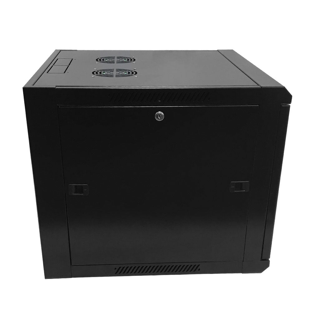 Wall Mount Cabinet 9U x 19.5 inch Usable Depth, Glass Door - Black – Generic – Wall Mount Cabinets (photo 4)